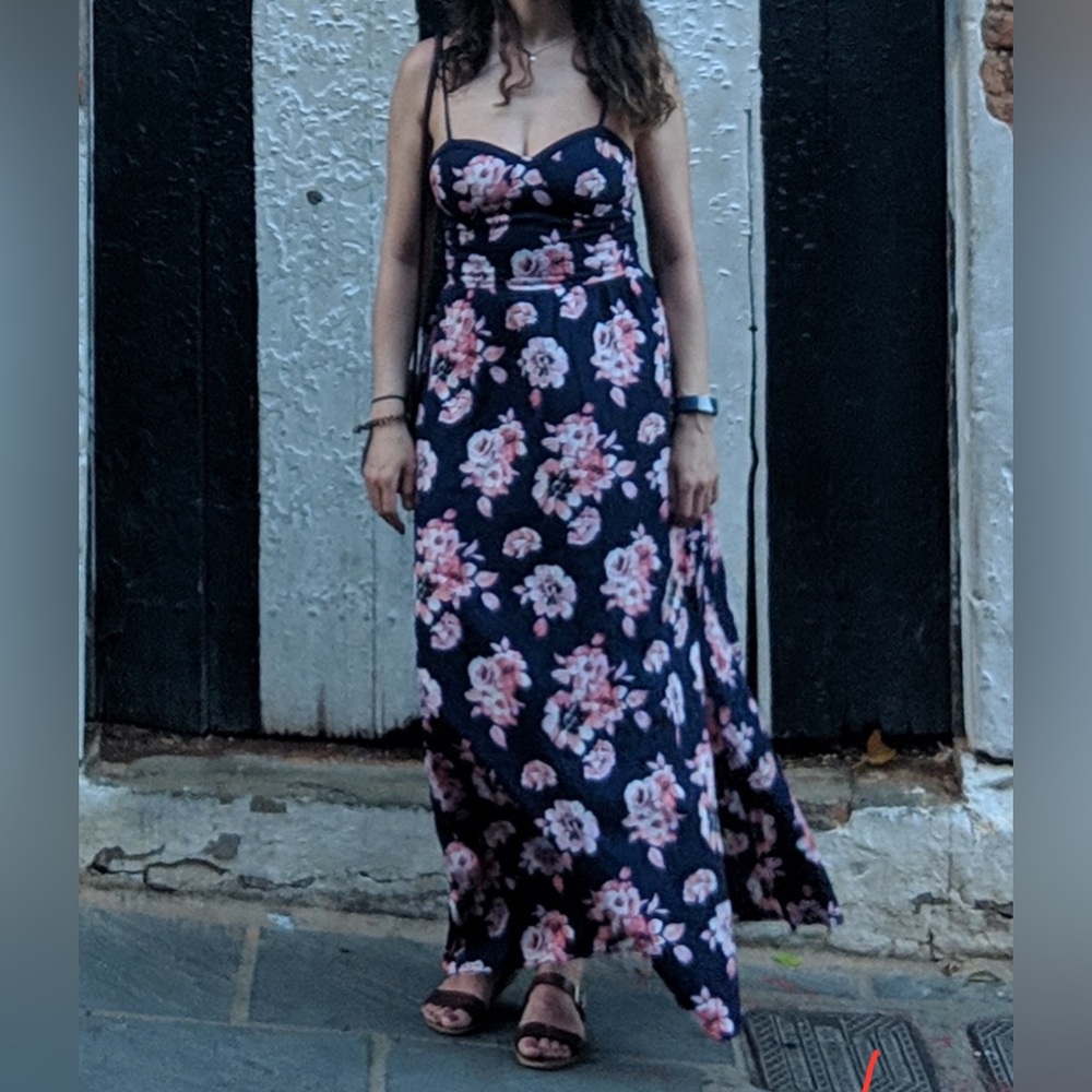 floral summer dress with pockets